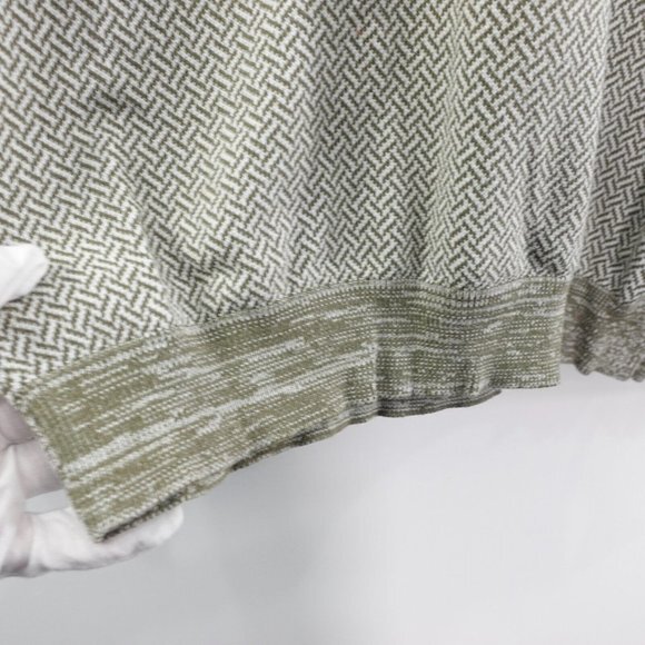 Herringbone Mens Sweater Large Gray Crew Neck Pullover Casual Jumper Cotton - Picture 7 of 11